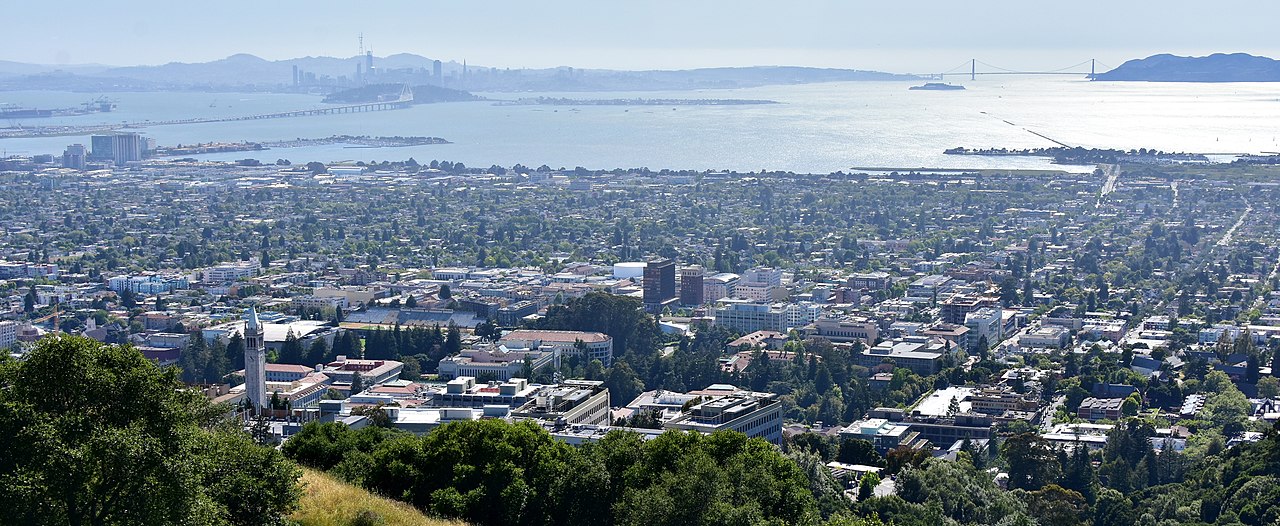 View of the city of Berkeley from the Berkeley Hills