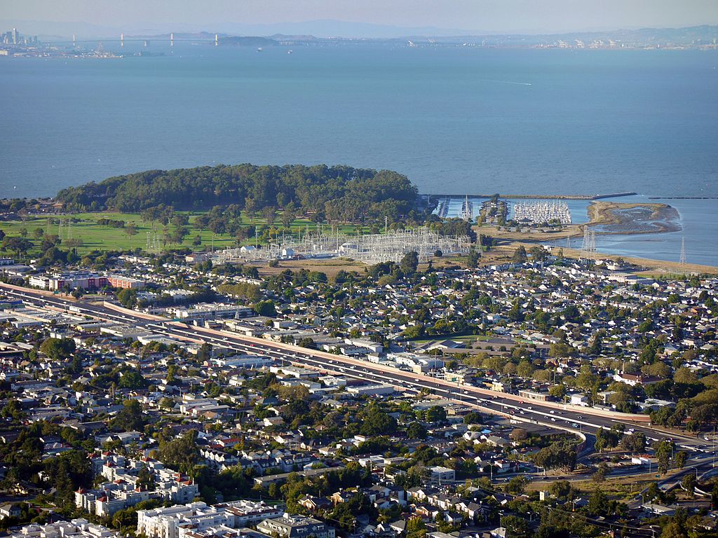 Aerial View of San Mateo, CA and the Bay Area
